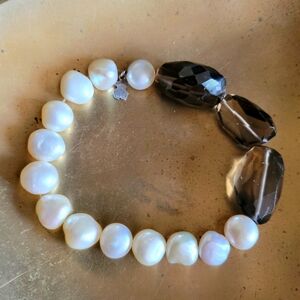 TOUS mother of pearl and topaz bracelet